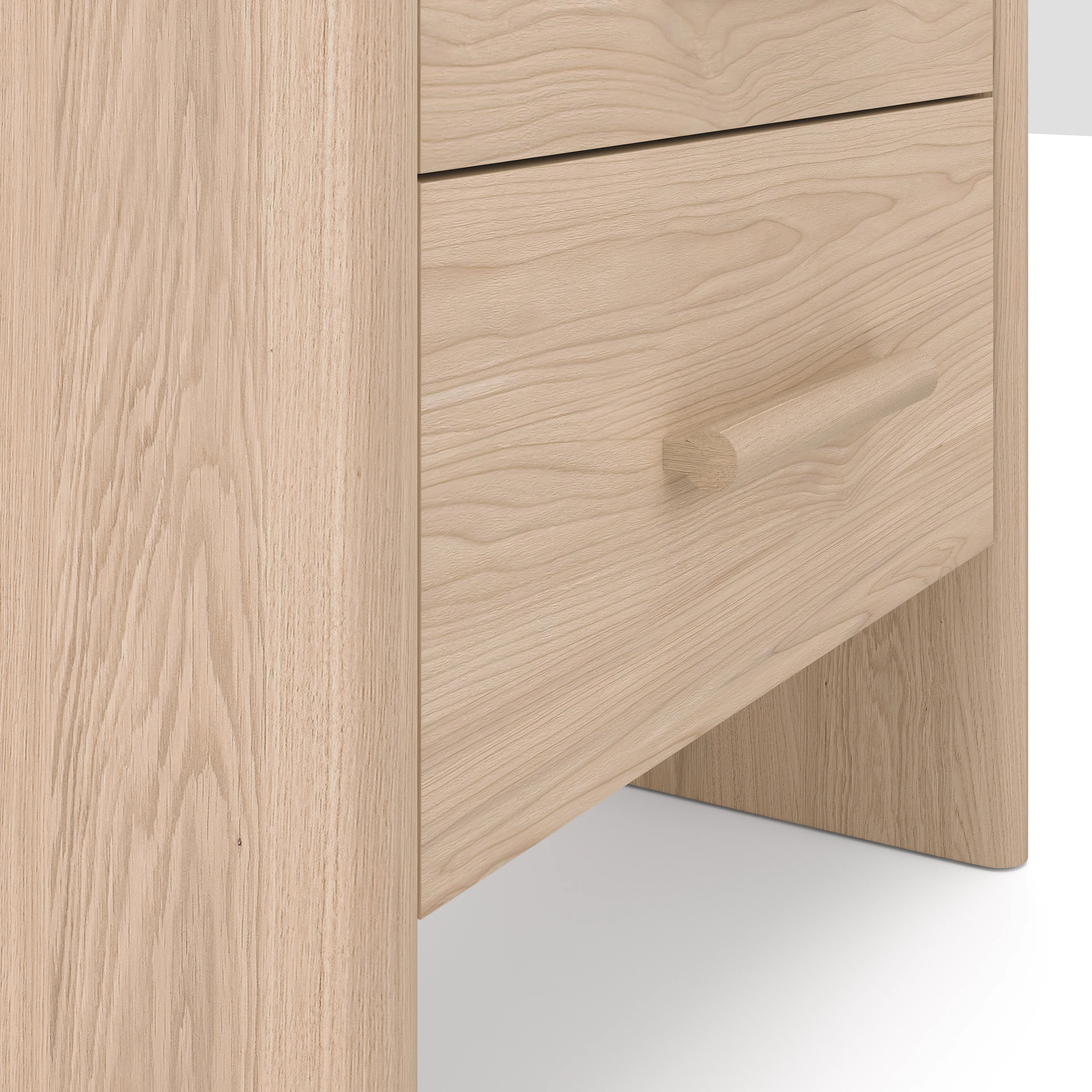 Faydra 2-Drawer Nightstand in Natural Ash