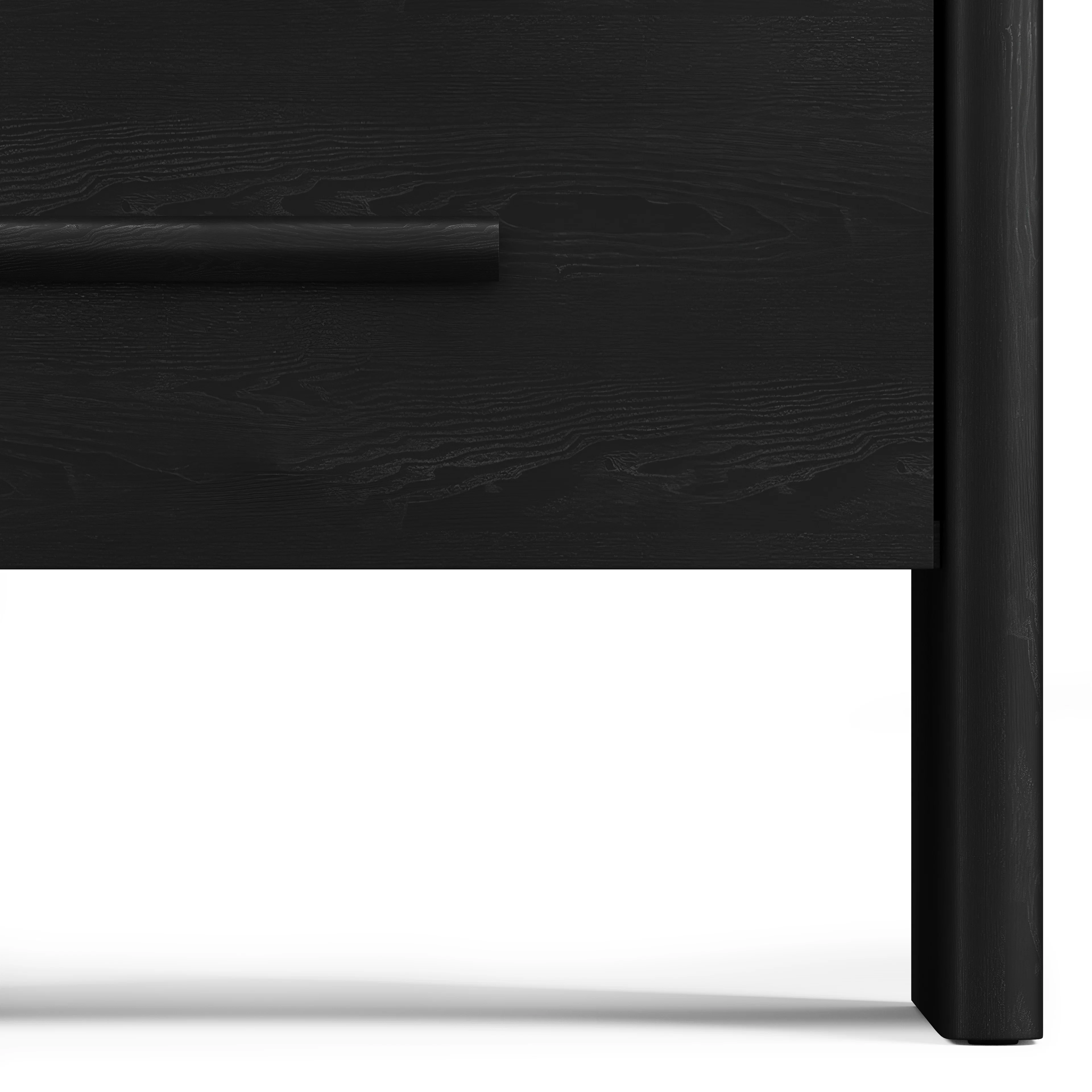 Faydra 2-Drawer Black Ash Nightstand | Stylish & Modern