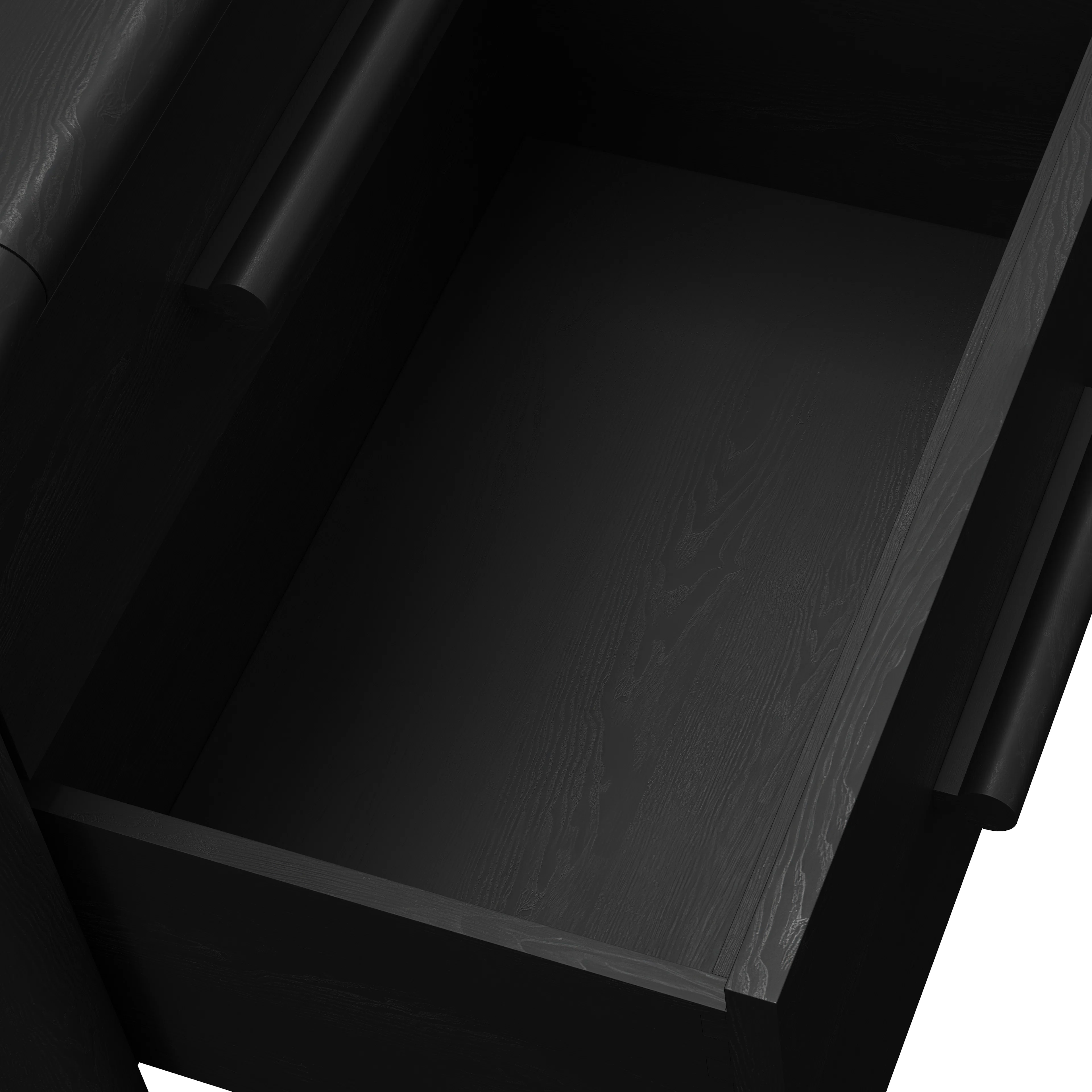 Faydra 2-Drawer Black Ash Nightstand | Stylish & Modern