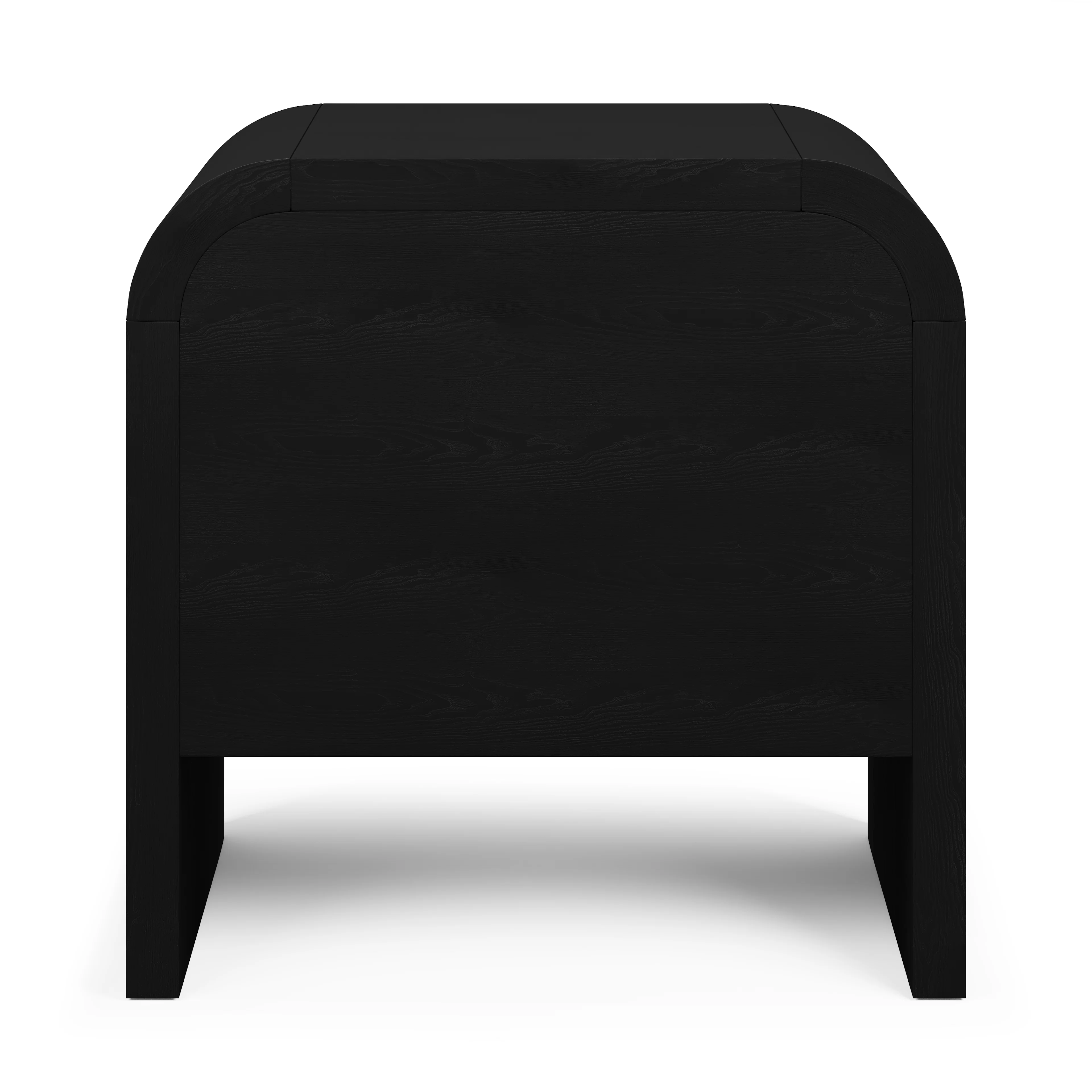 Faydra 2-Drawer Black Ash Nightstand | Stylish & Modern
