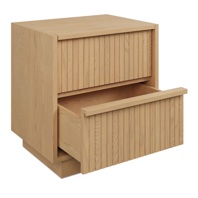 Kouva 2-Drawer Nightstand - Natural Oak