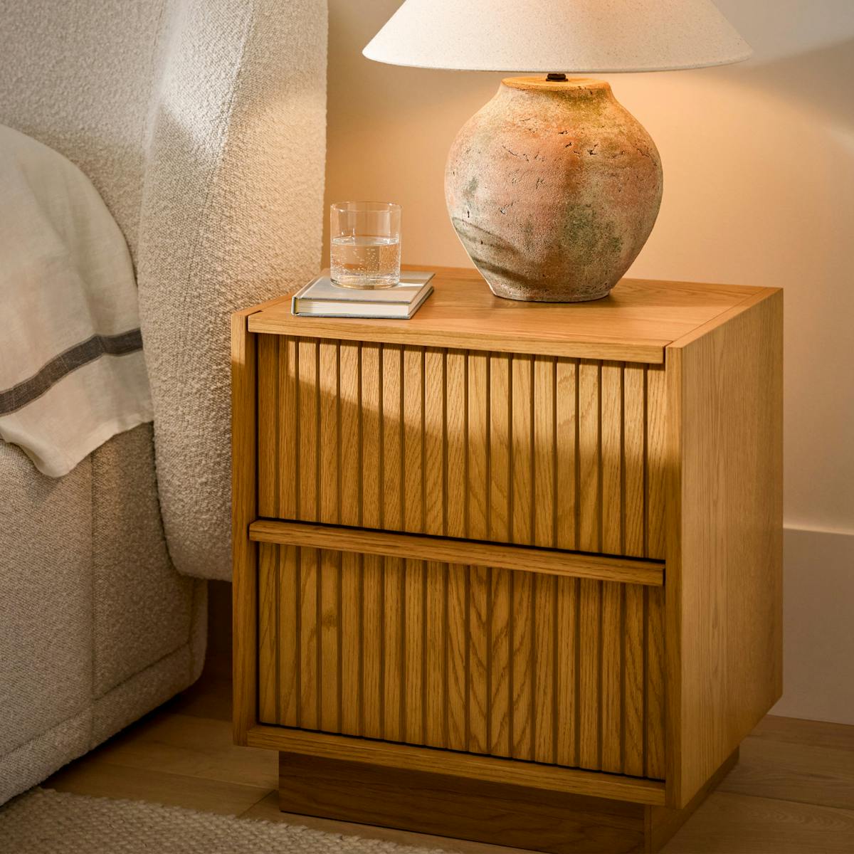 Article Kouva Oak 2-Drawer Nightstand...
