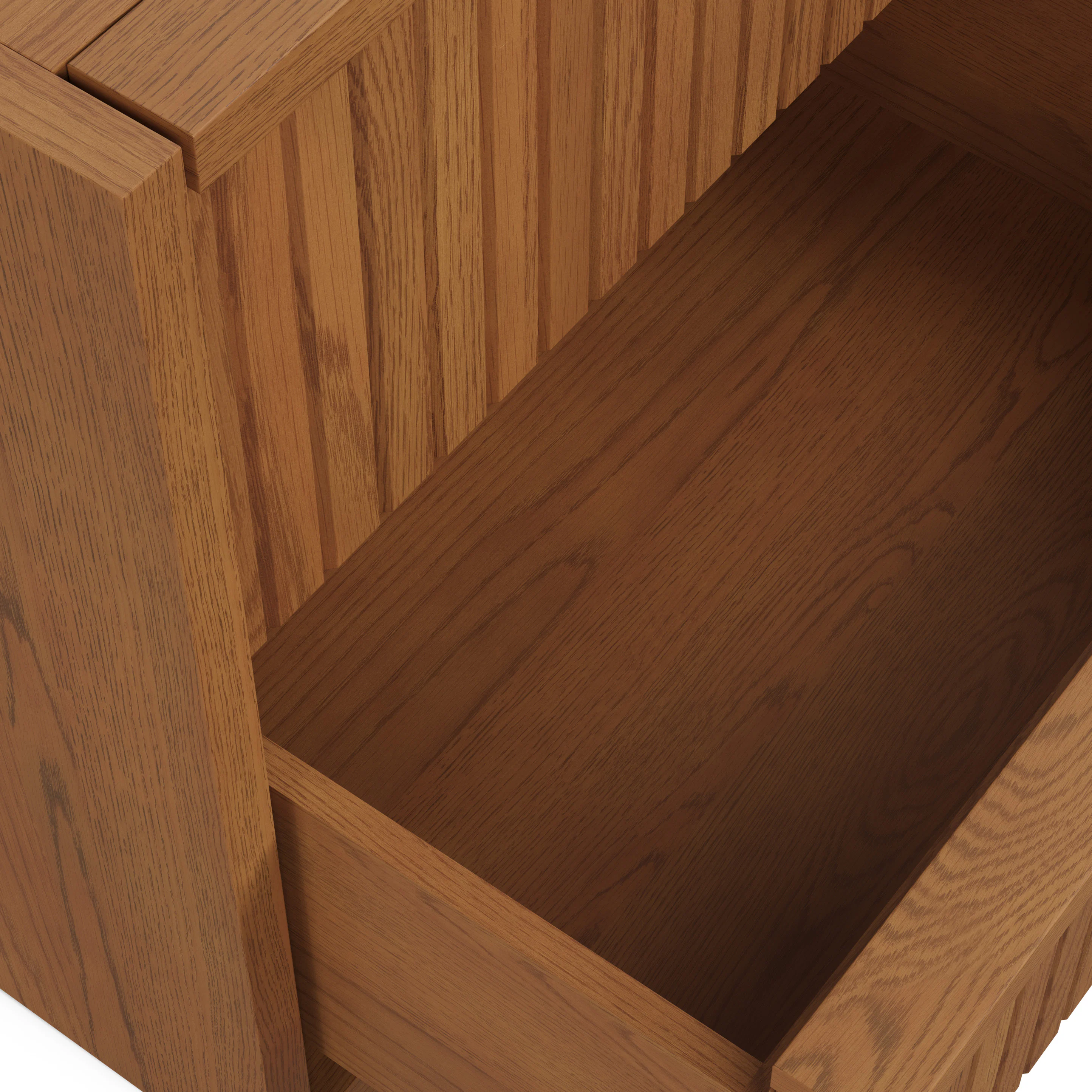 Kouva 2-Drawer Nightstand - Smoked Oak