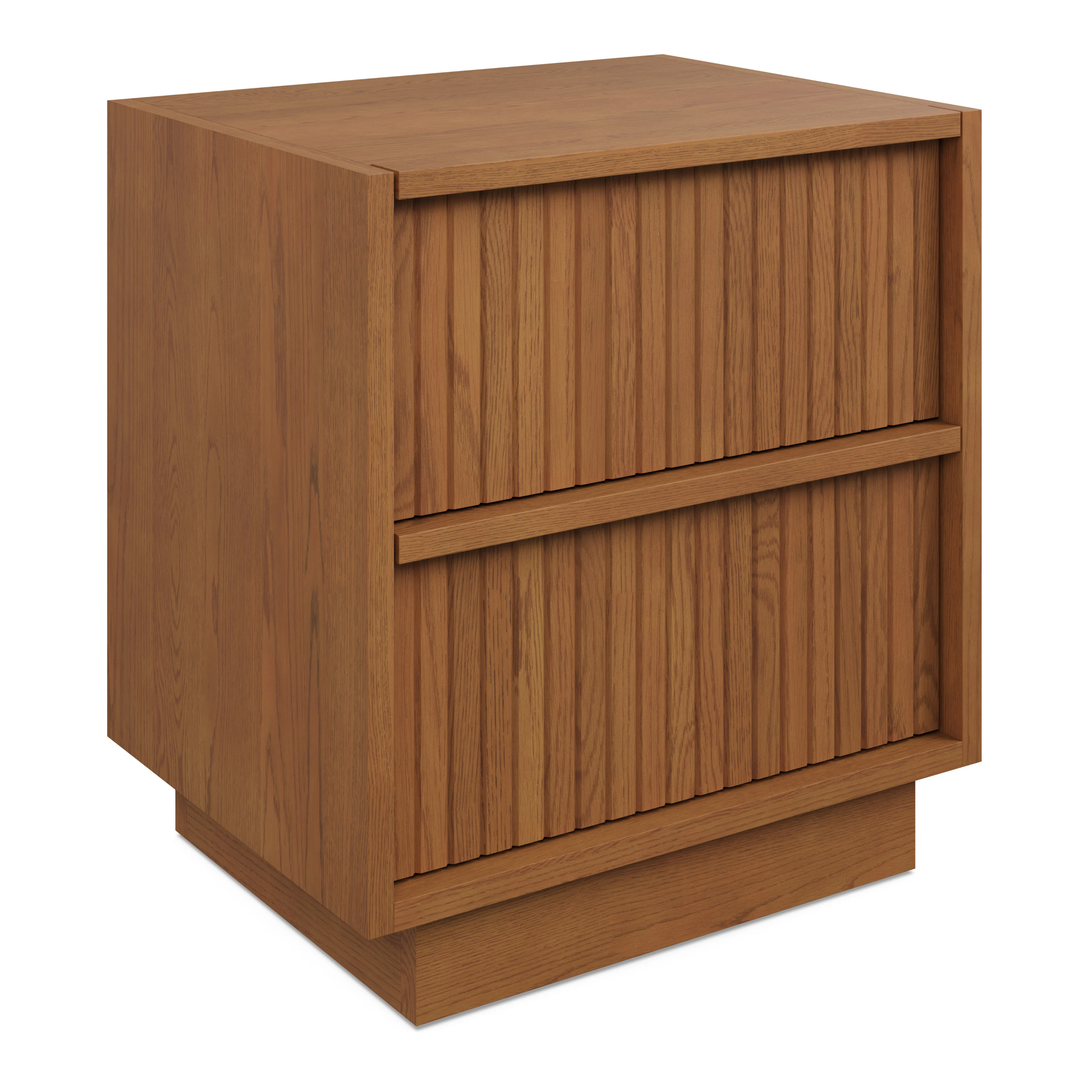 Kouva 2-Drawer Nightstand - Smoked Oak