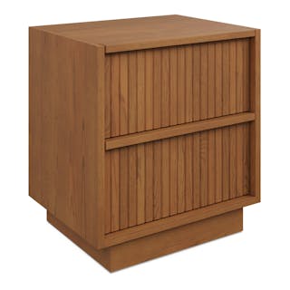 Kouva 2-Drawer Nightstand - Smoked Oak