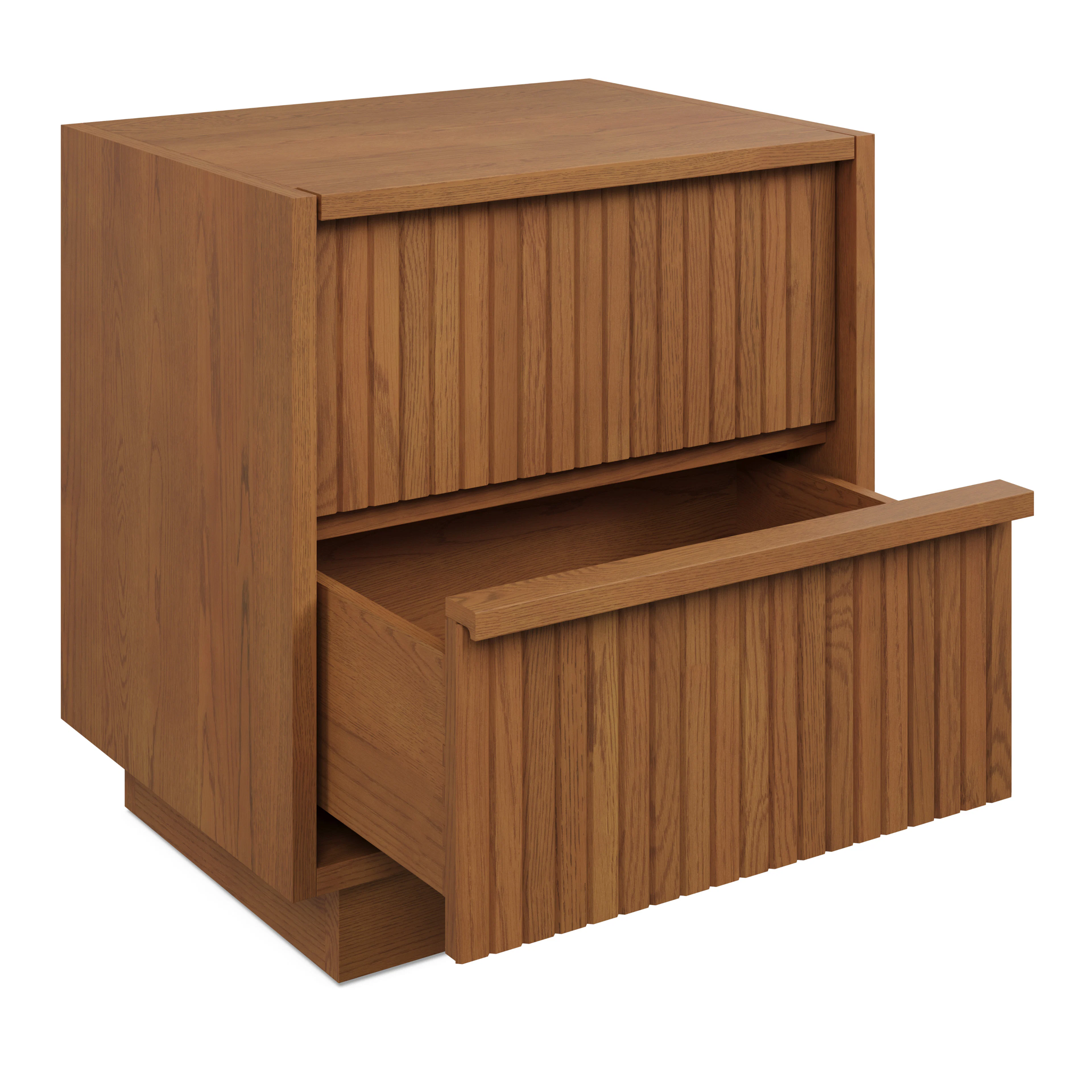 Kouva 2-Drawer Nightstand - Smoked Oak