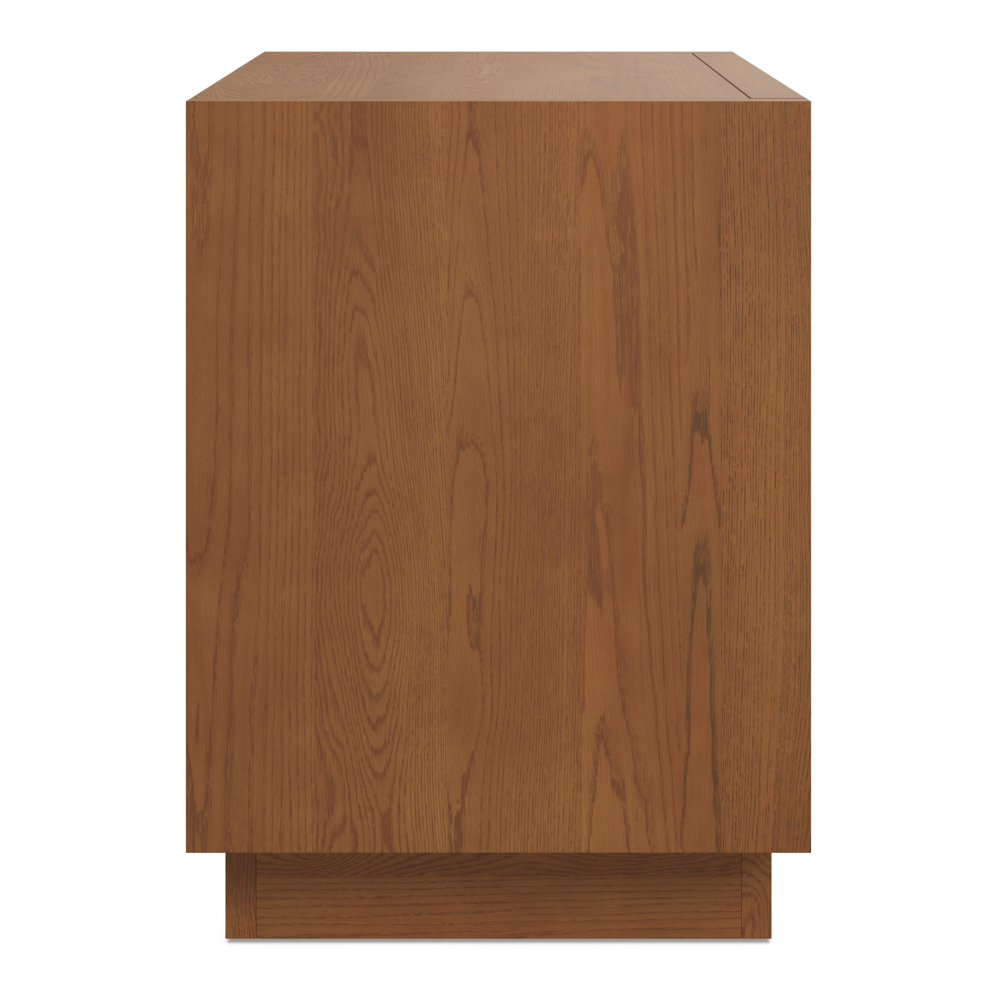 Kouva 2-Drawer Nightstand - Smoked Oak