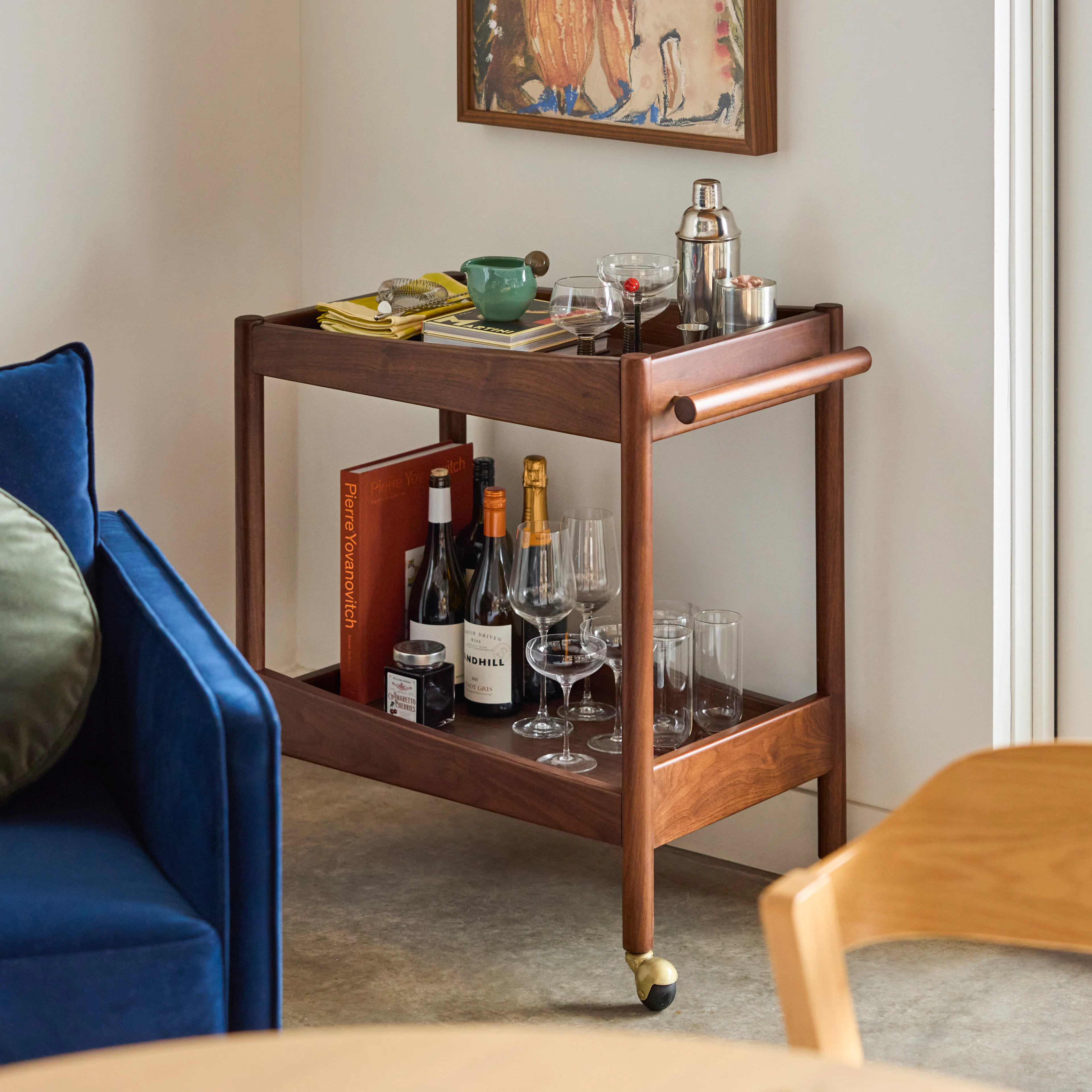 Cotu Bar Cart - Walnut