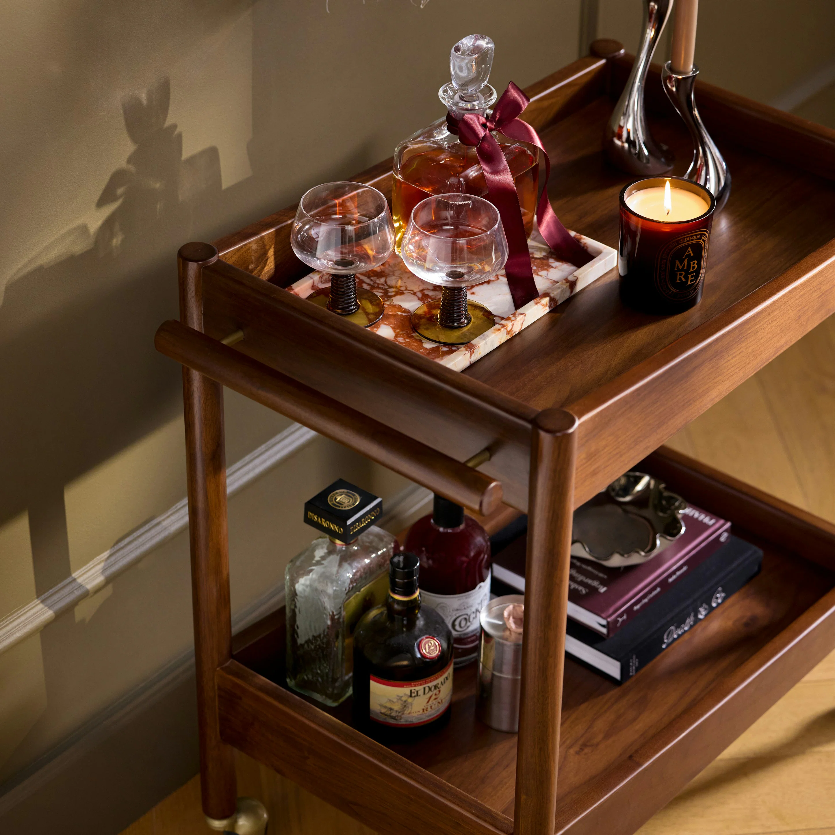 Cotu Bar Cart - Walnut