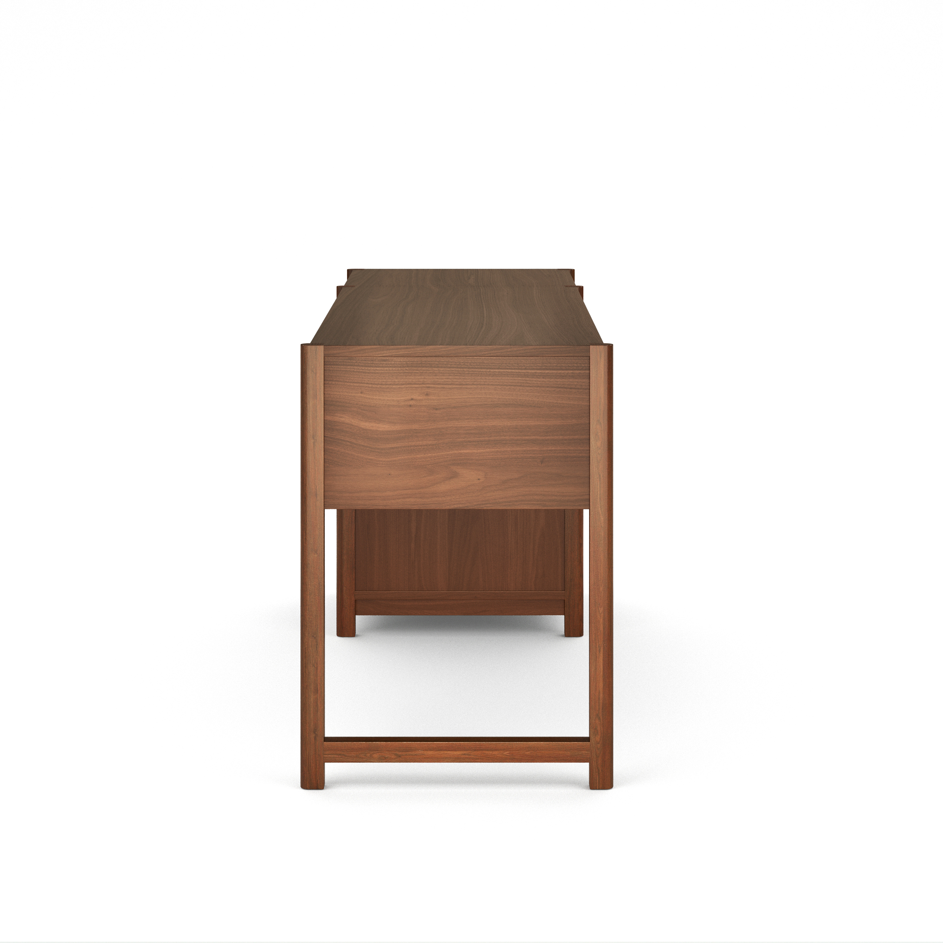 Mysen Walnut Wood Desk with Open Storage | Article Mysen Walnut Wood Desk with Open Storage | Article