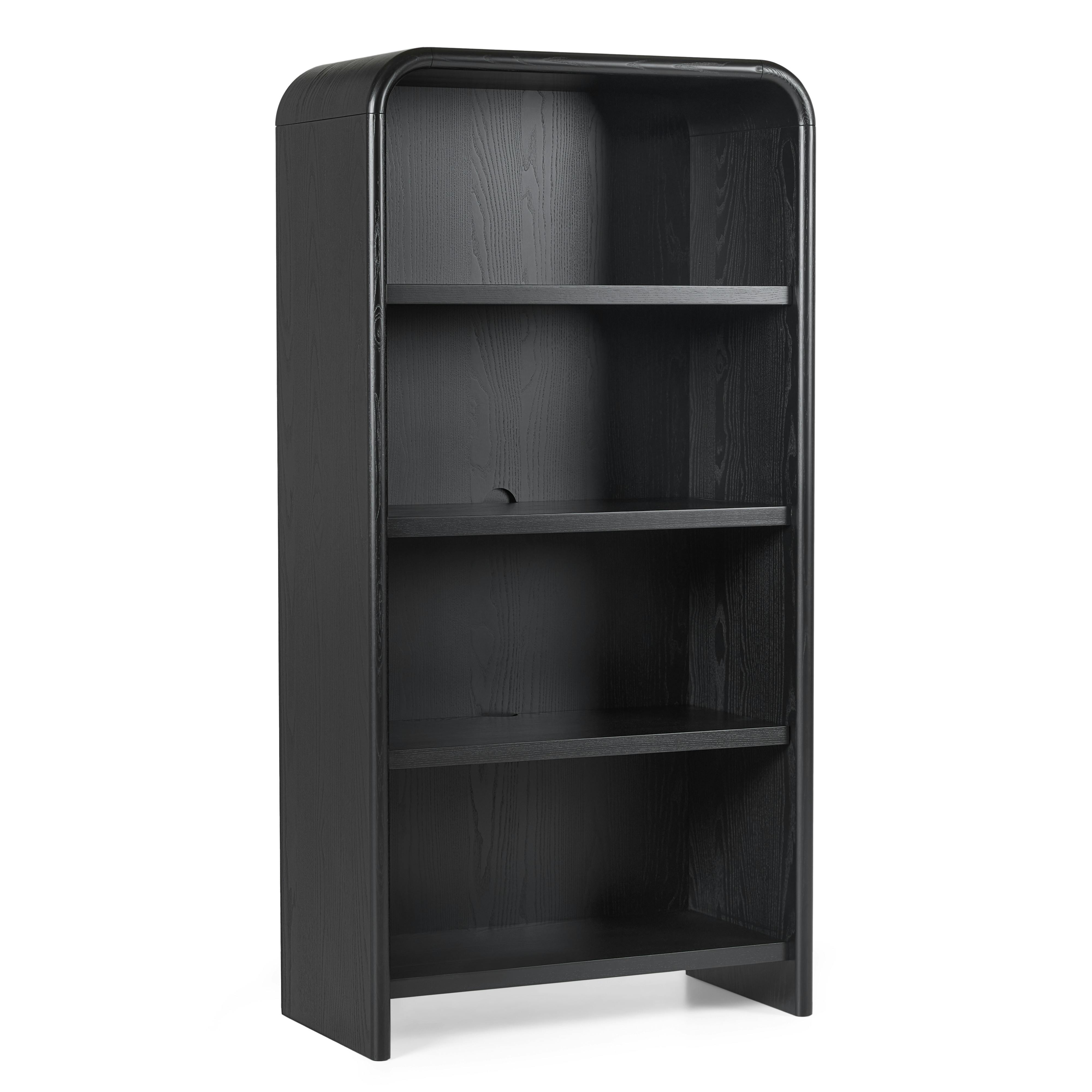 Faydra Black Ash Wood Open Bookcase | Article
