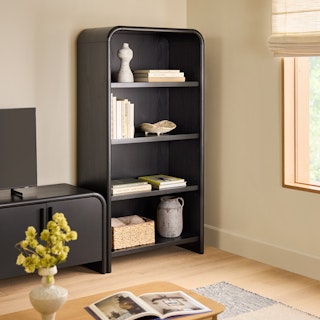 Faydra 34.5" Bookcase - Black