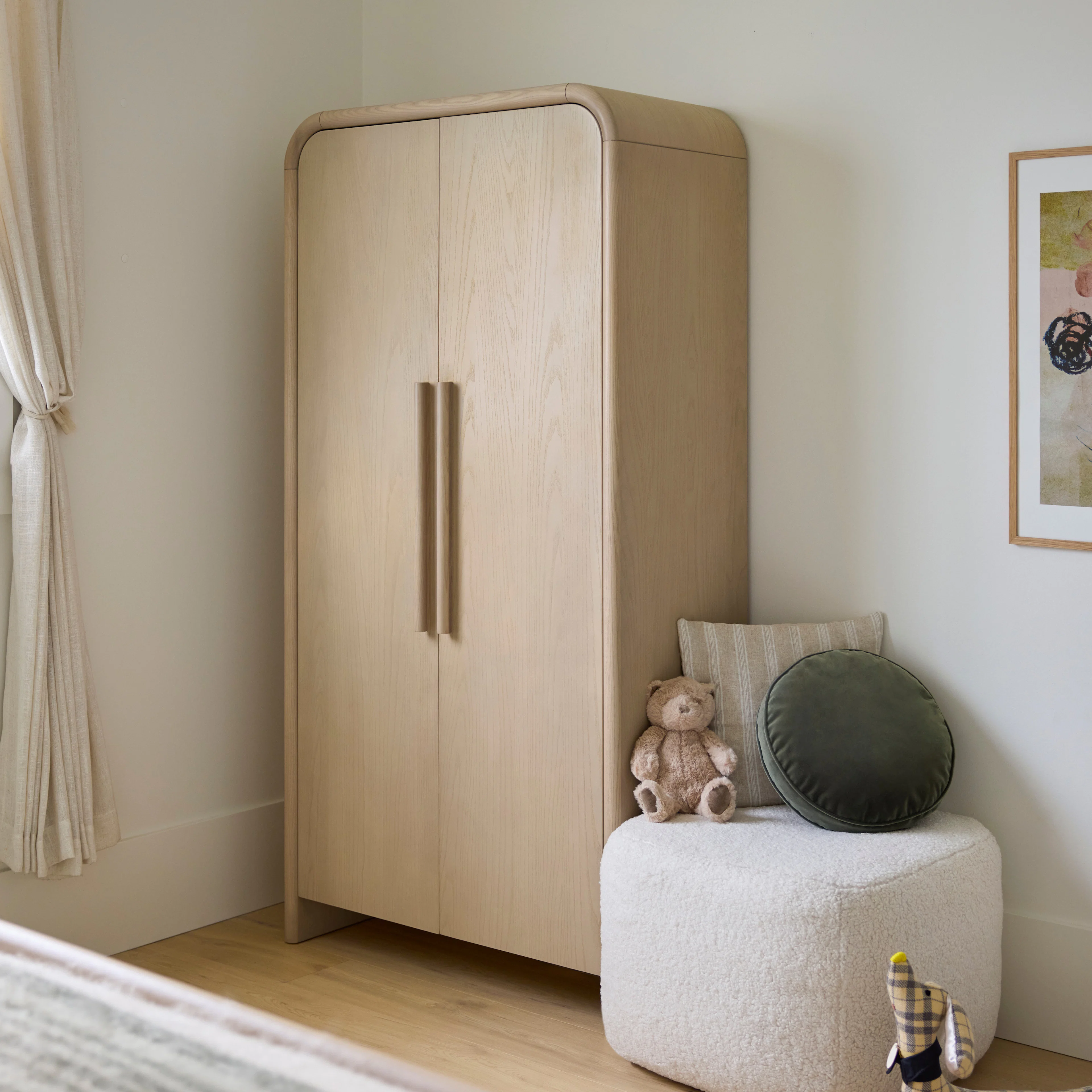 Faydra 35.5" Enclosed Bookcase - Natural Ash