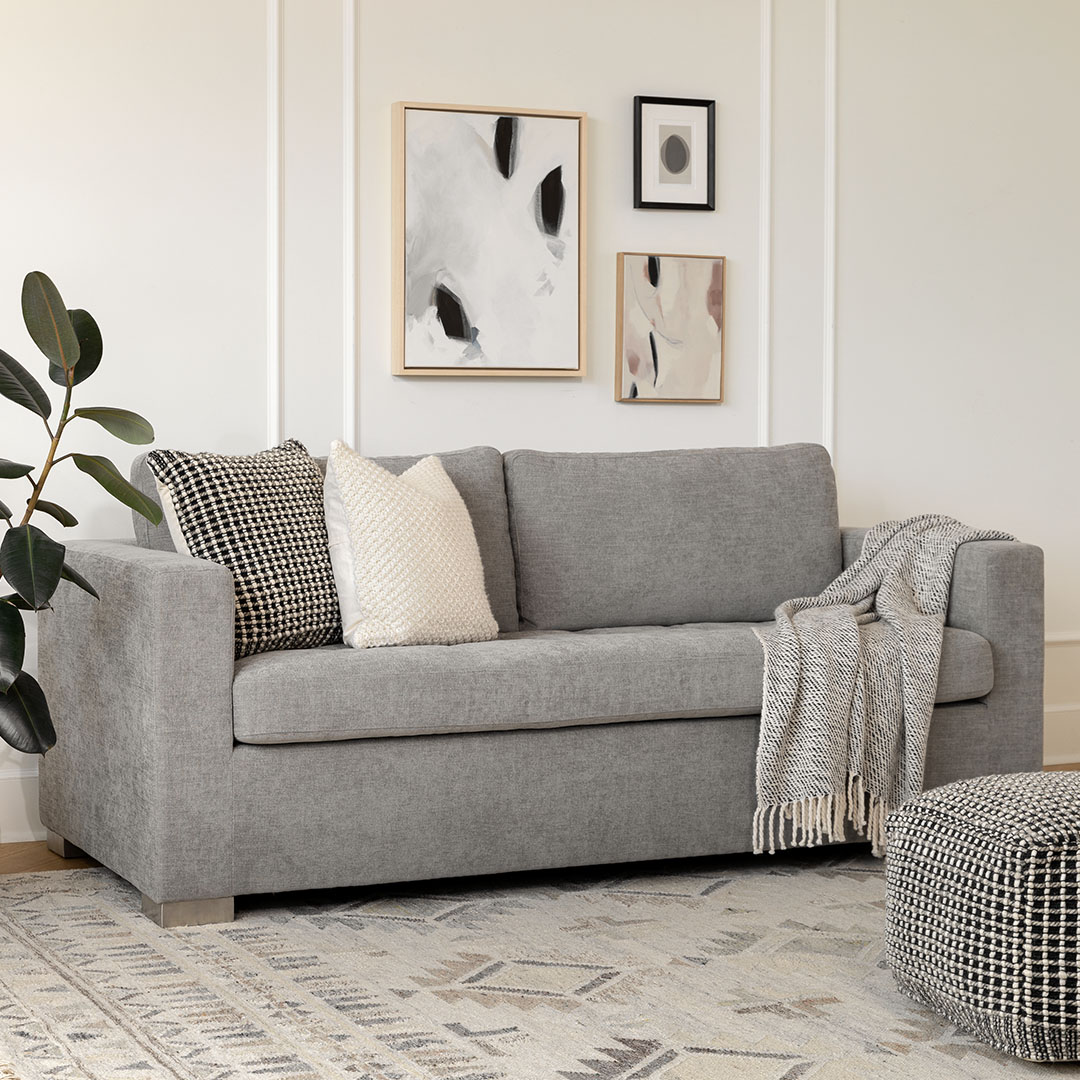 Grey couch bed best sale