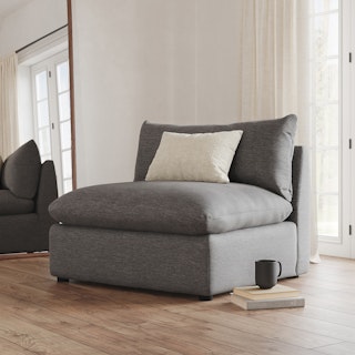 Leigh 39.5" Armless Chair Module - Silver Gray