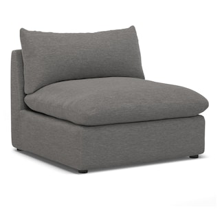 Leigh 39.5" Armless Chair Module - Silver Gray
