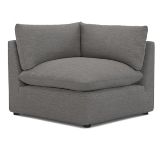 Leigh 41" Corner Chair Module - Silver Gray
