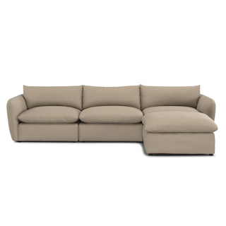 Leigh Silver Taupe Reversible Sectional