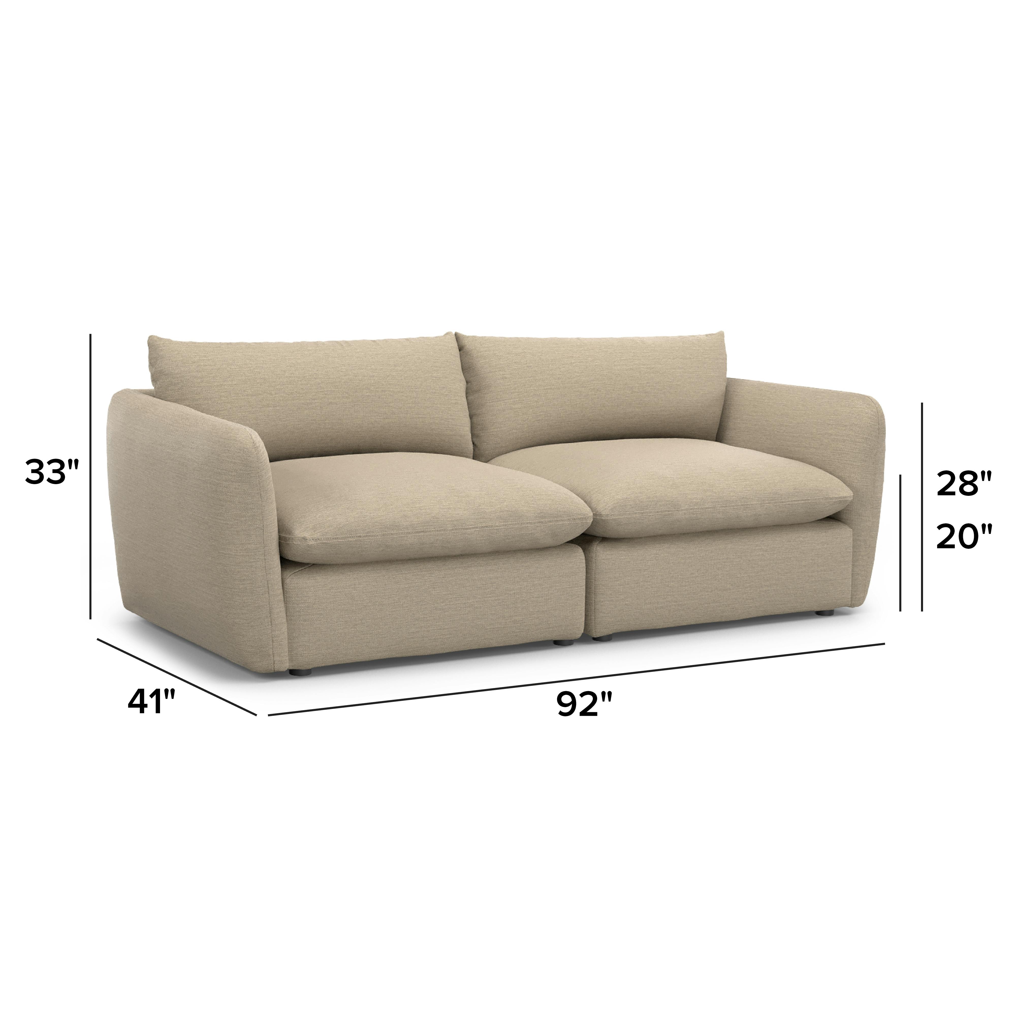 Leigh Silver Taupe Modular Loveseat | Article