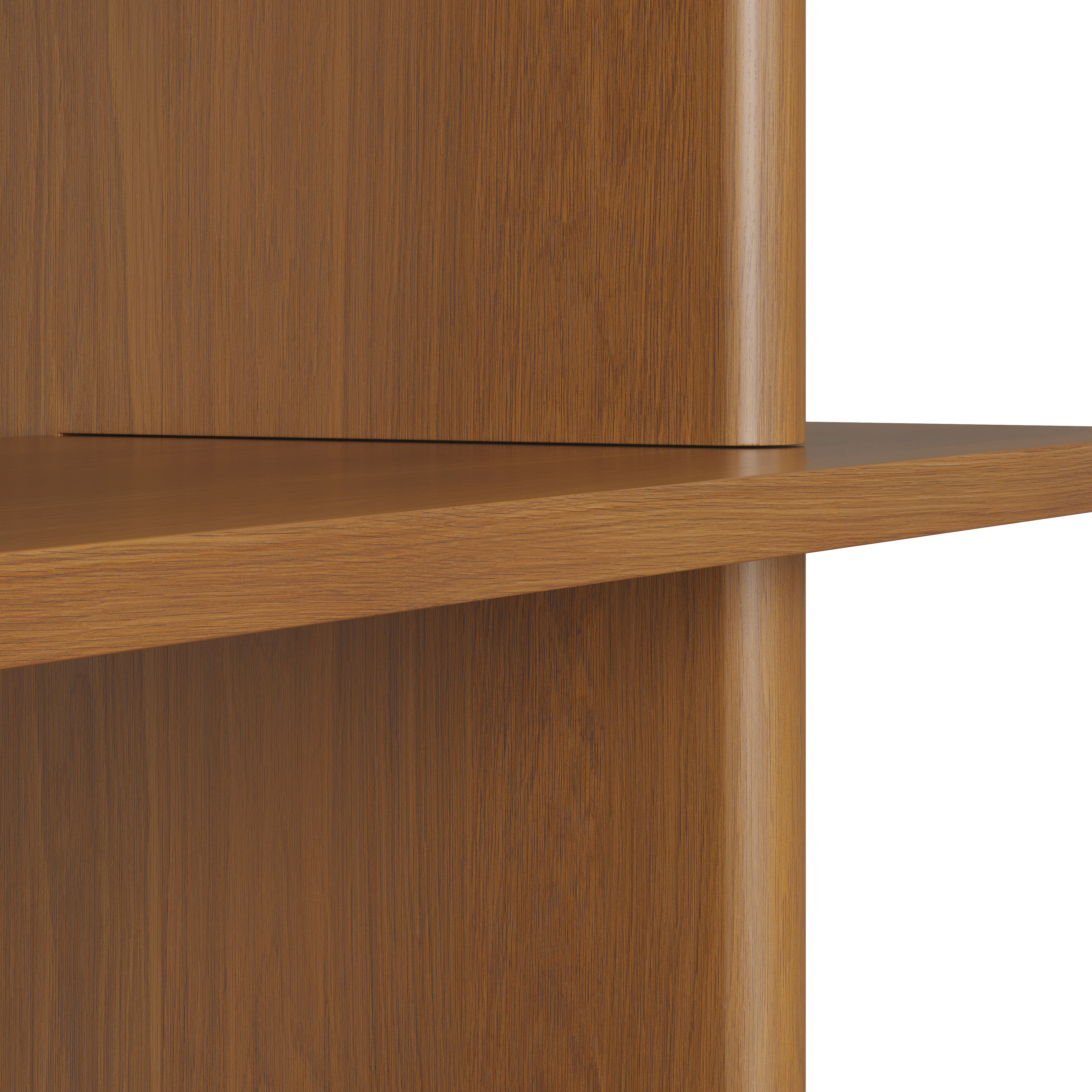 Torme 48" Bookcase, Tall - Smoked Oak