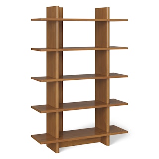 Torme 48" Bookcase, Tall - Smoked Oak