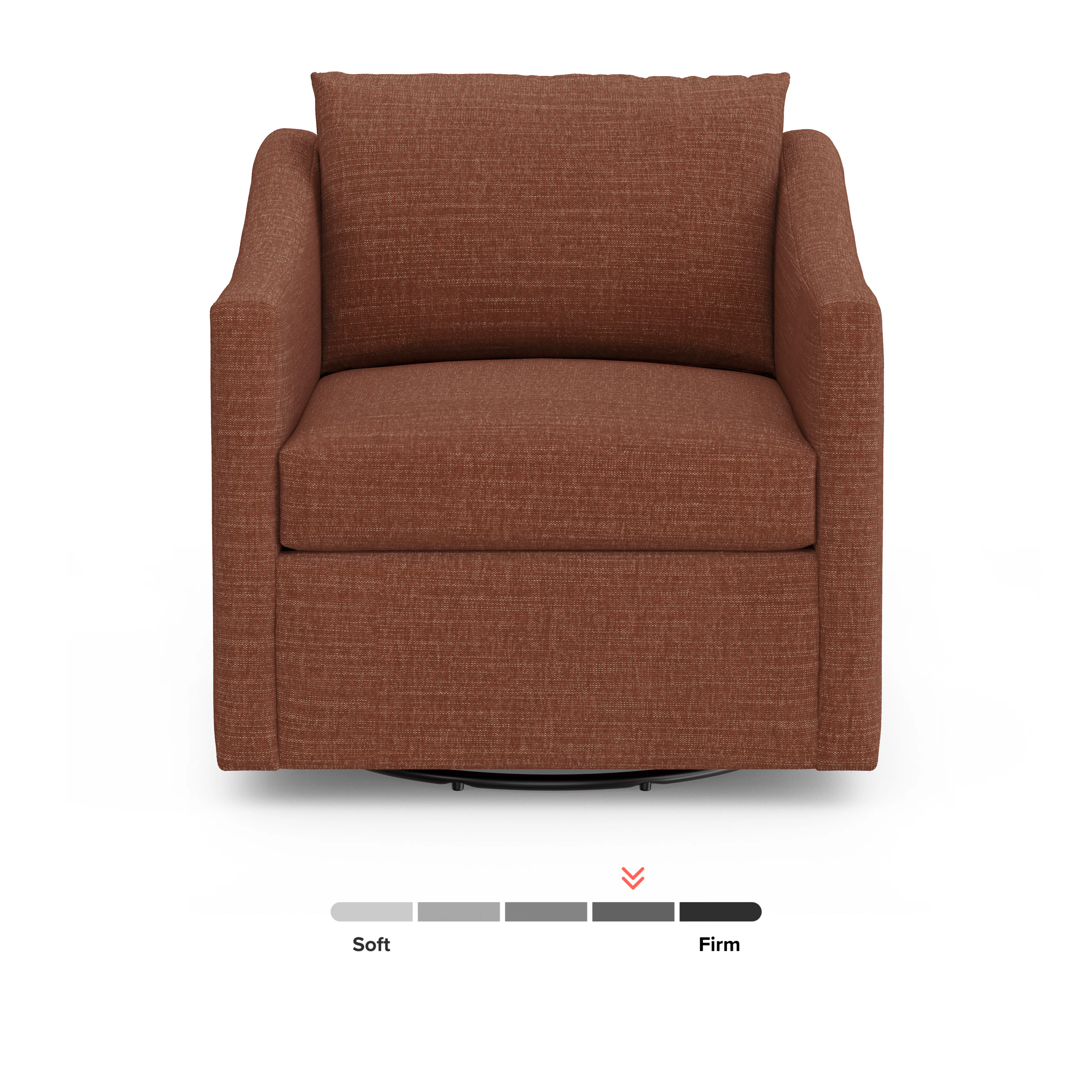 Landry 32.25" Swivel Lounge Chair - Napa Rust