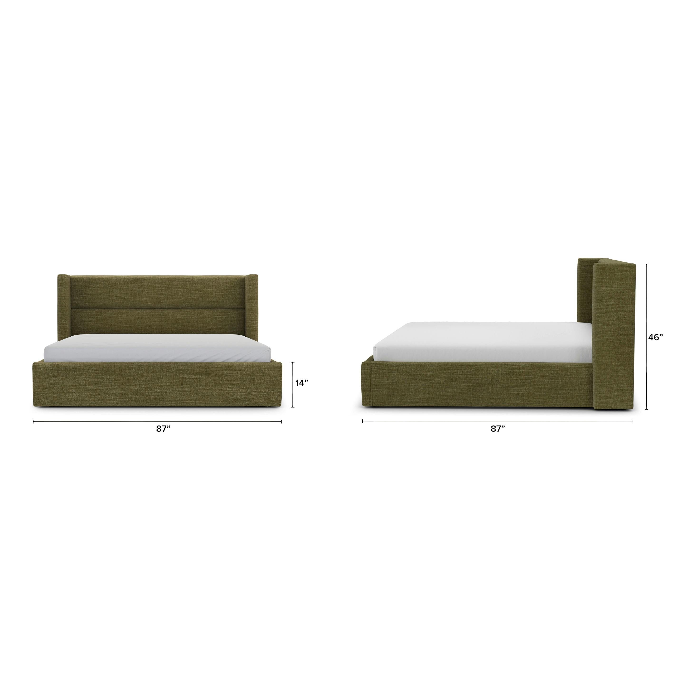 Calabri Napa Moss Green King Bed | Article