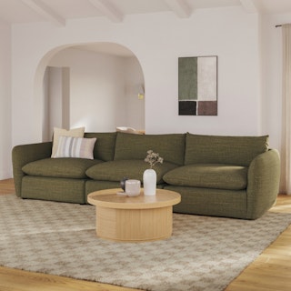 Leigh 131.5" Modular Sofa - Napa Moss