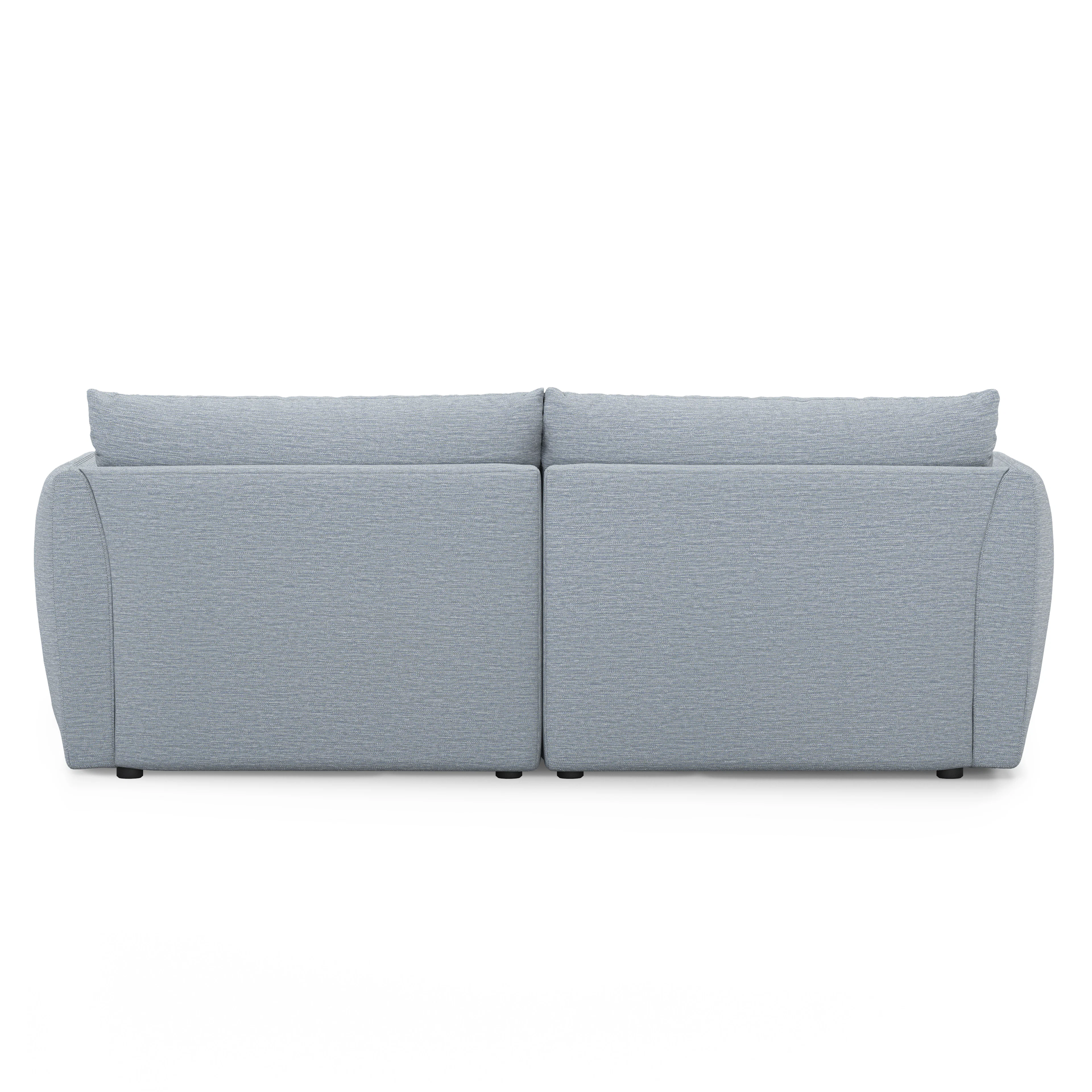 Leigh 92" Modular Sofa in Silver Light Blue | Stylish & Durable