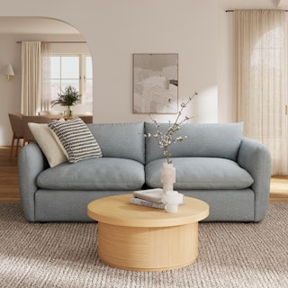 Leigh 92" Modular Sofa - Silver Light Blue