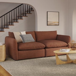 Leigh 92" Modular Sofa - Napa Rust