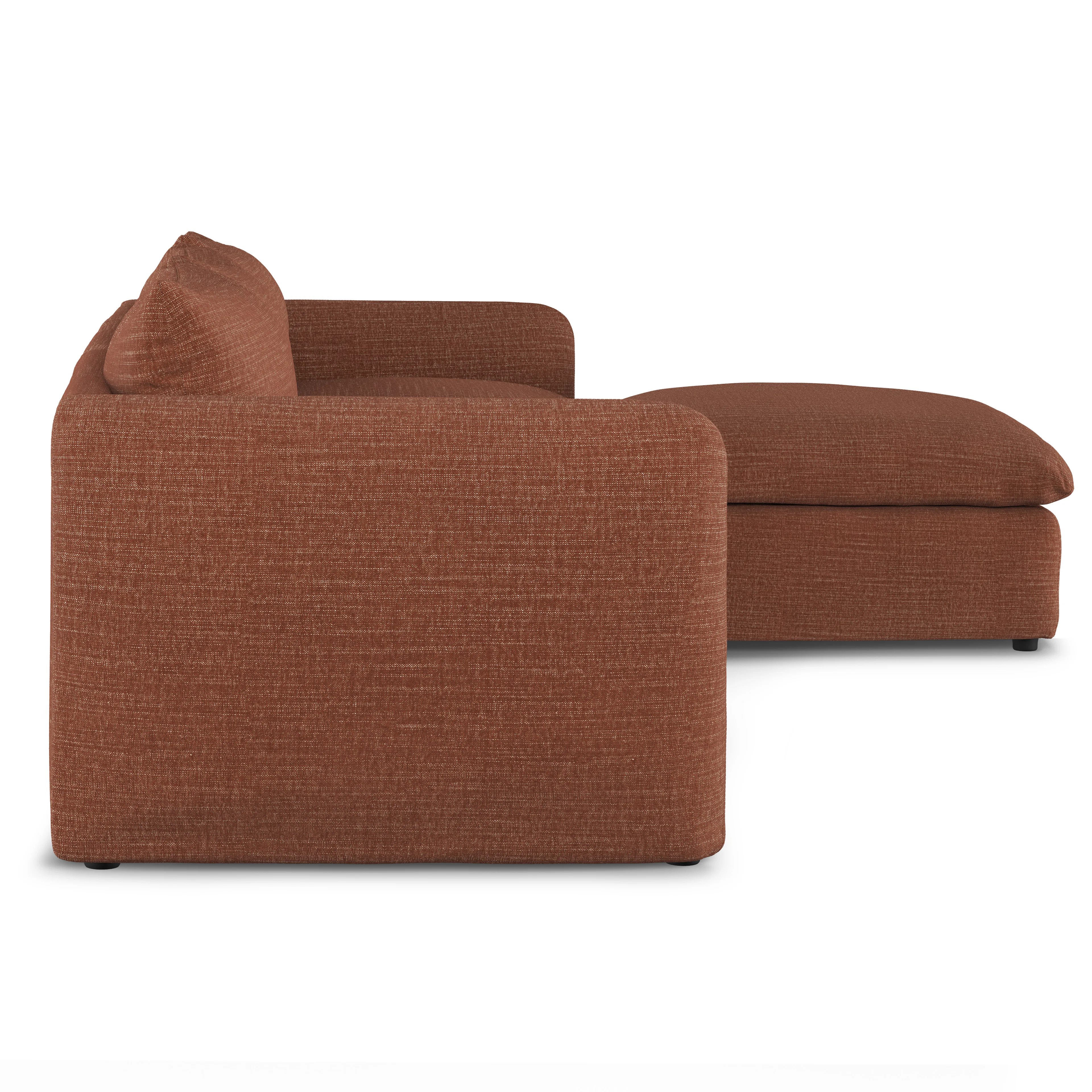 Leigh 131.5" Modular Sectional Sofa - Napa Rust