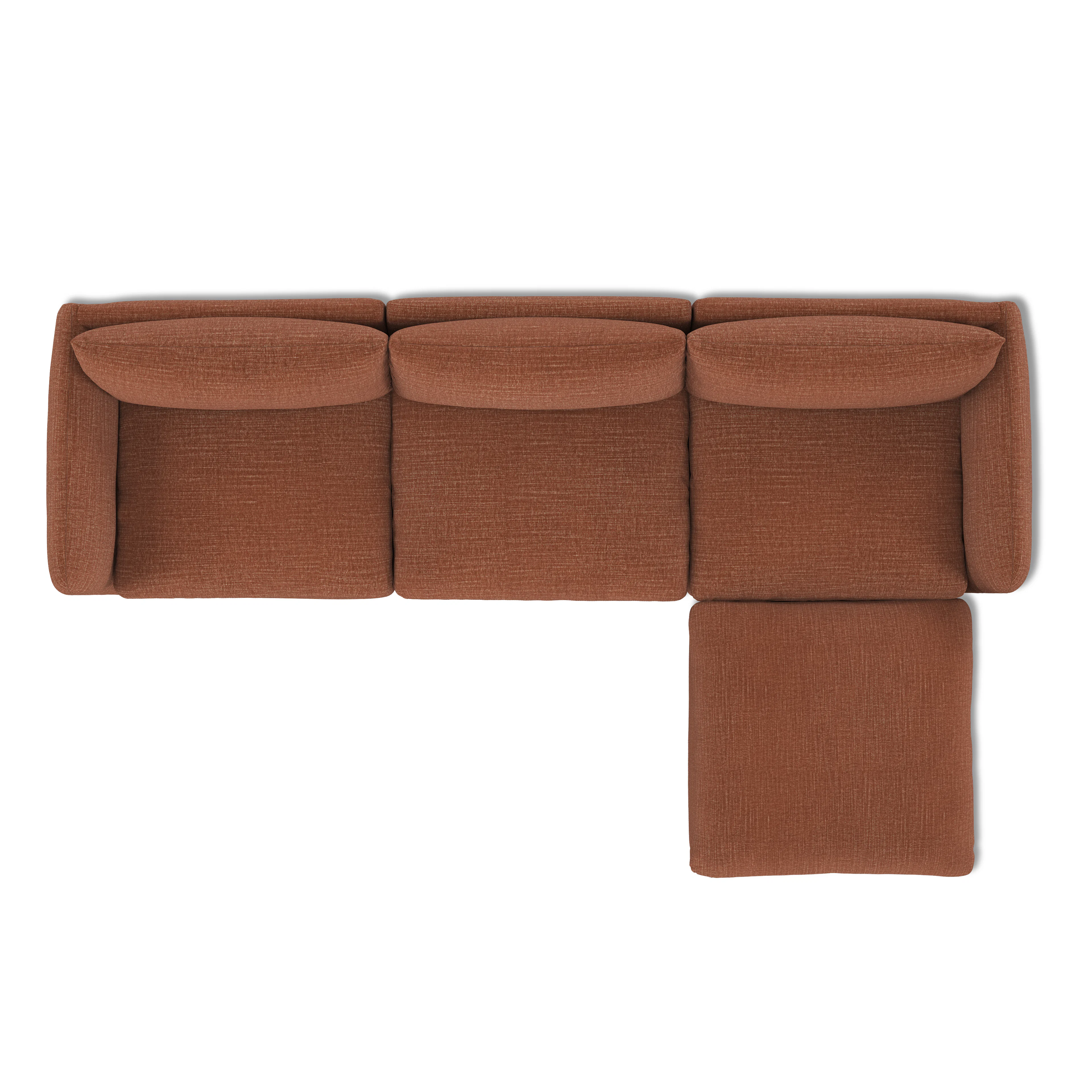 Leigh 131.5" Modular Sectional Sofa - Napa Rust