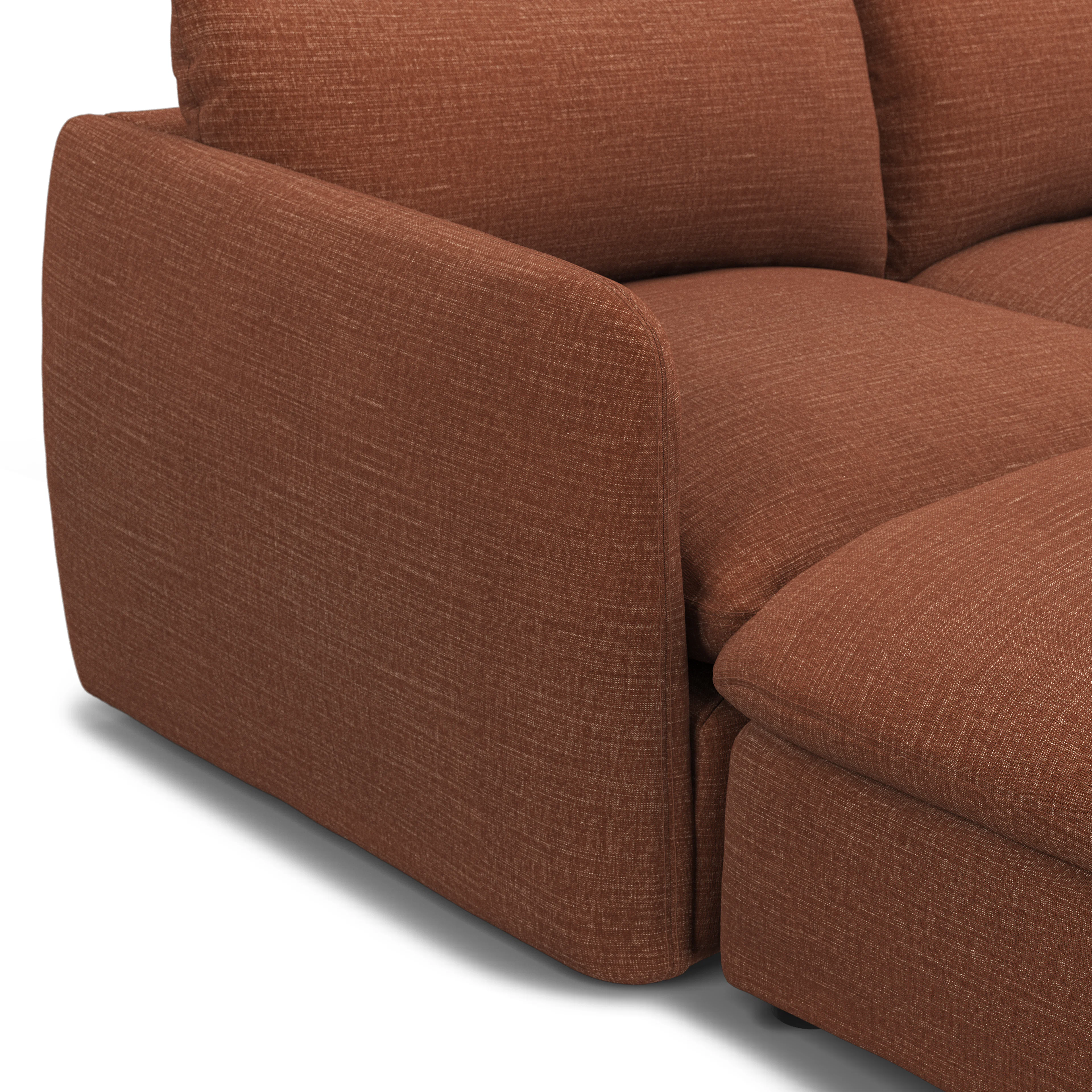 Leigh 131.5" Modular Sectional Sofa - Napa Rust