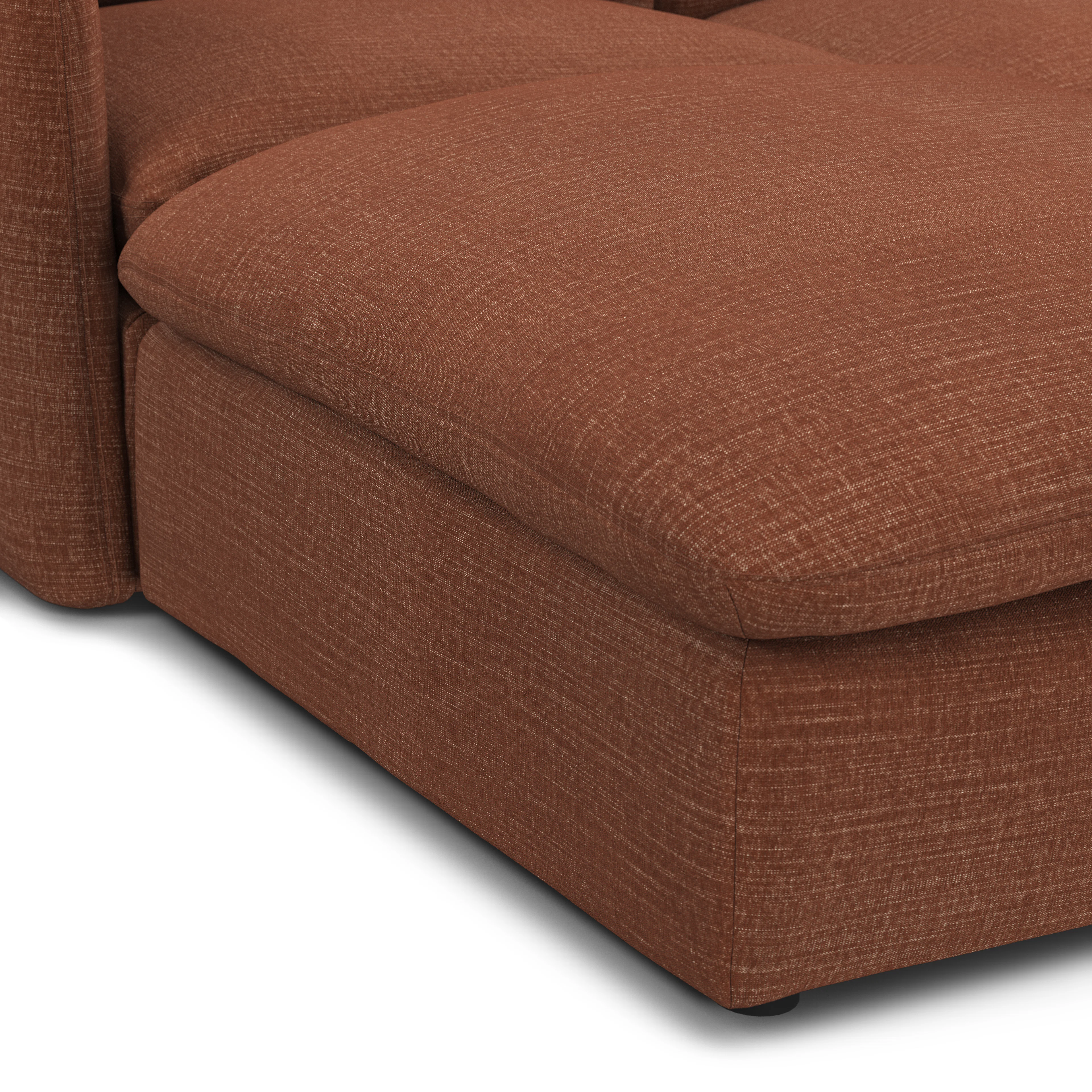 Leigh 131.5" Modular Sectional Sofa - Napa Rust