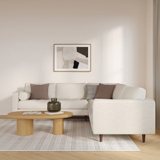 Sven 107" Tufted Corner Sectional - Biscuit Cream