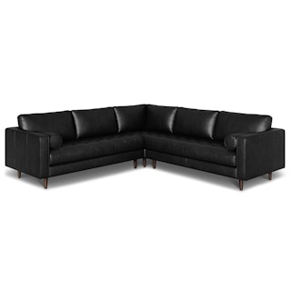 Sven Oxford Black Corner Sectional Sofa