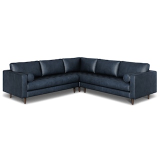 Sven Oxford Blue Corner Sectional Sofa
