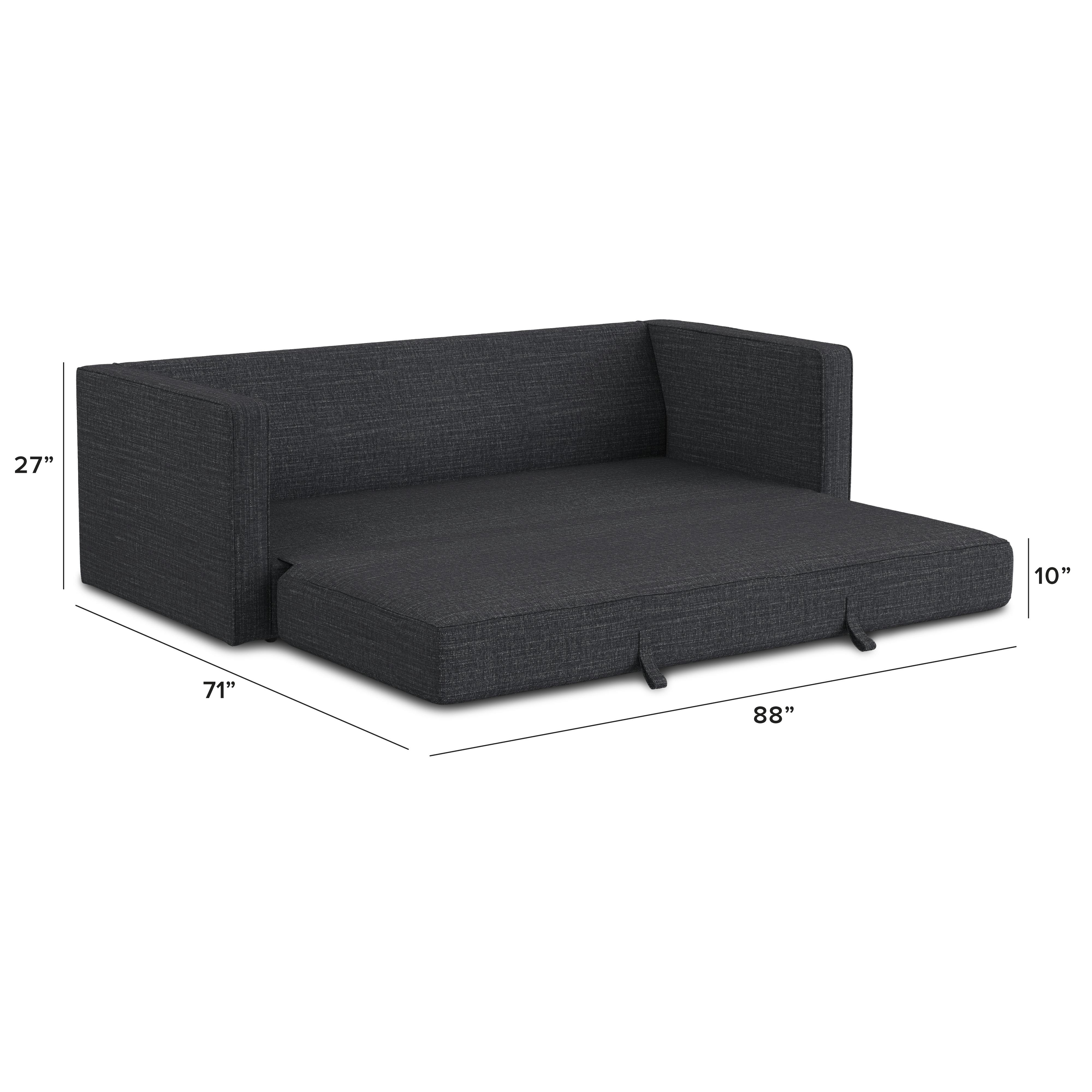 Sven Napa Charcoal Tufted Fold-out Sofa Bed | Article