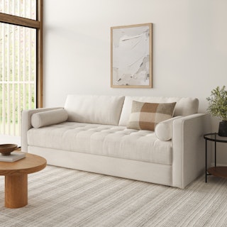 Sven 88" Tufted Sofa Bed - Biscuit Cream
