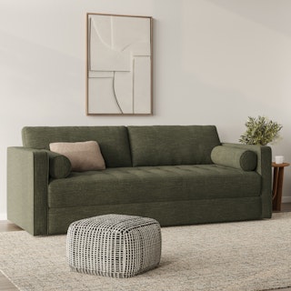 Sven 88" Tufted Sofa Bed - Fir Green