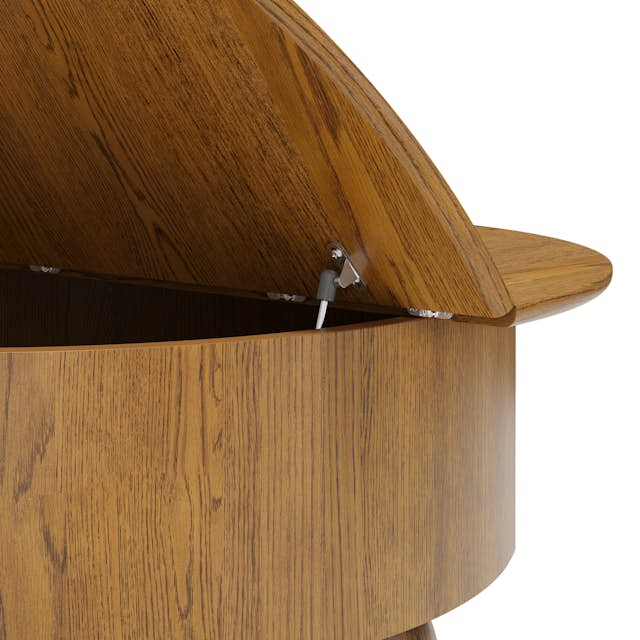 Sigrid 42.5" Storage Coffee Table - Smoked Oak
