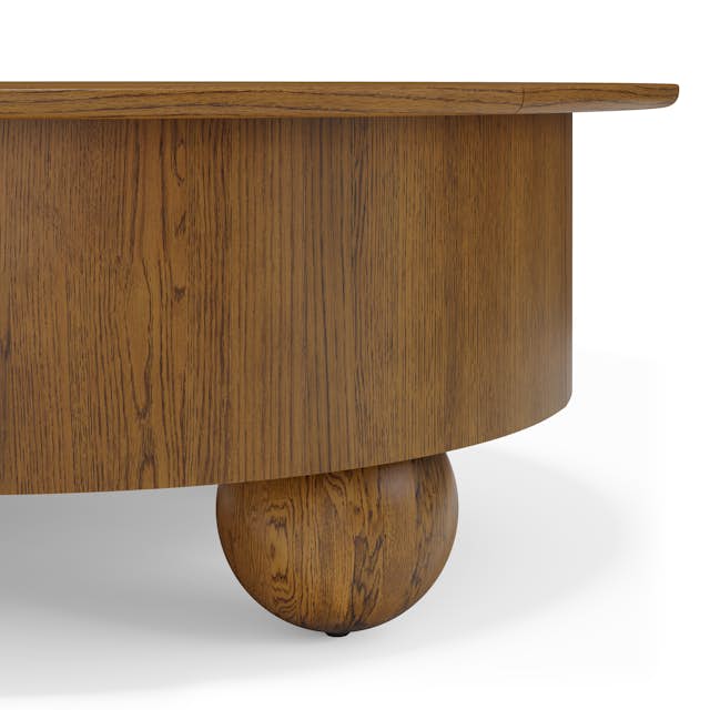 Sigrid 42.5" Storage Coffee Table - Smoked Oak