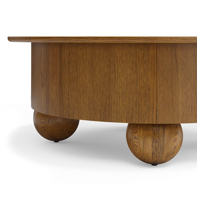 Sigrid 42.5" Storage Coffee Table - Smoked Oak