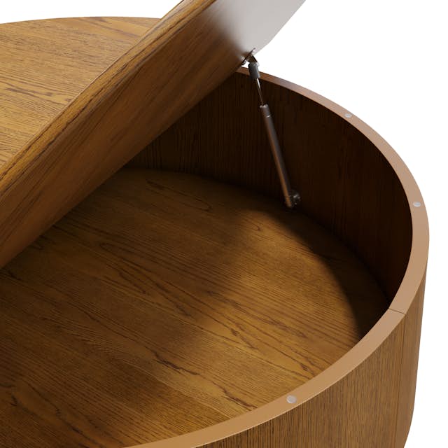 Sigrid 42.5" Storage Coffee Table - Smoked Oak