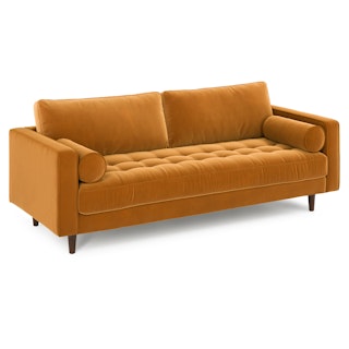 Sven 88" Tufted Plush Sofa - Pacific Ginger