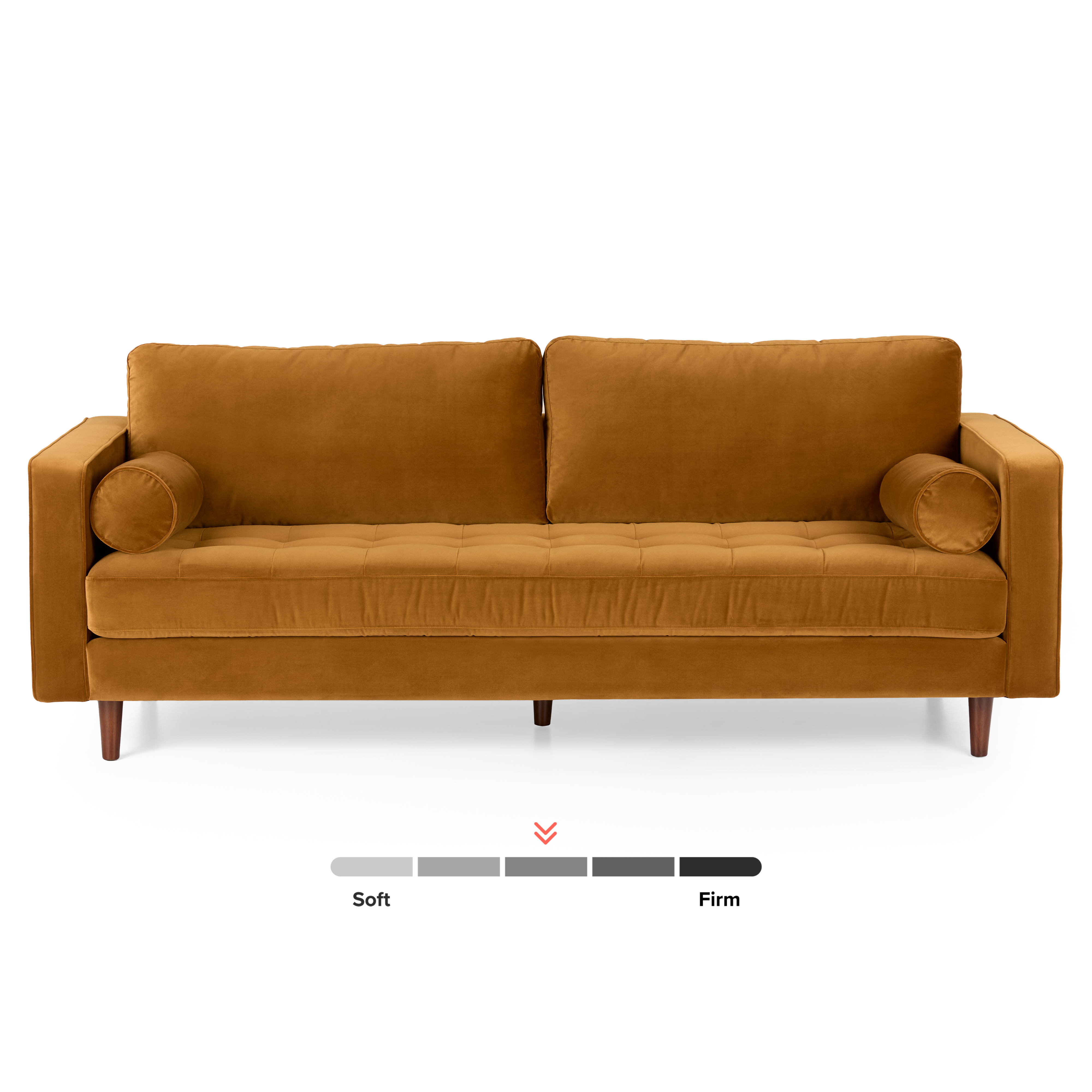 Sven Plush Pacific Ginger Tufted Velvet Sofa | Article
