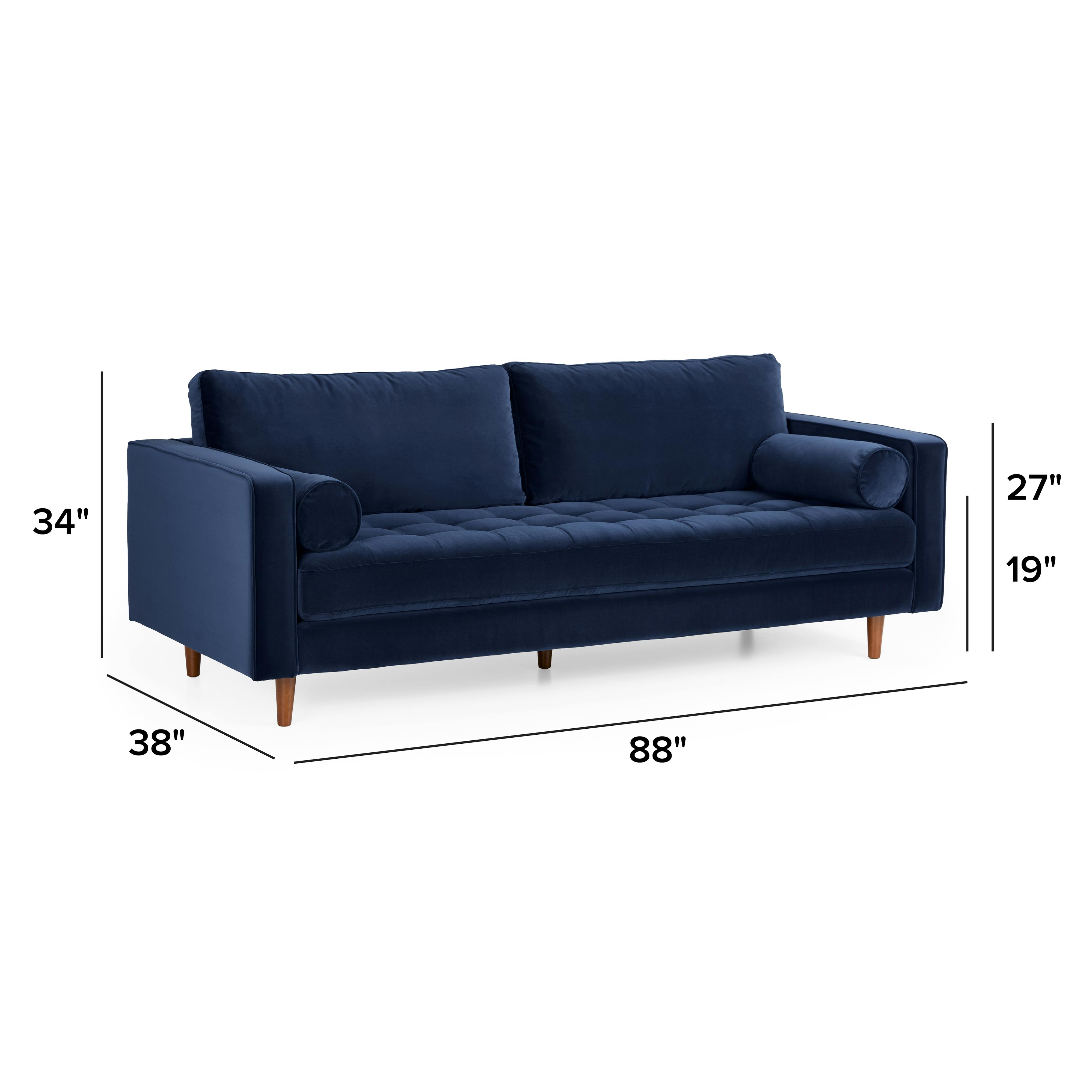 Sven Plush Cascaida Blue Tufted Velvet Sofa | Article