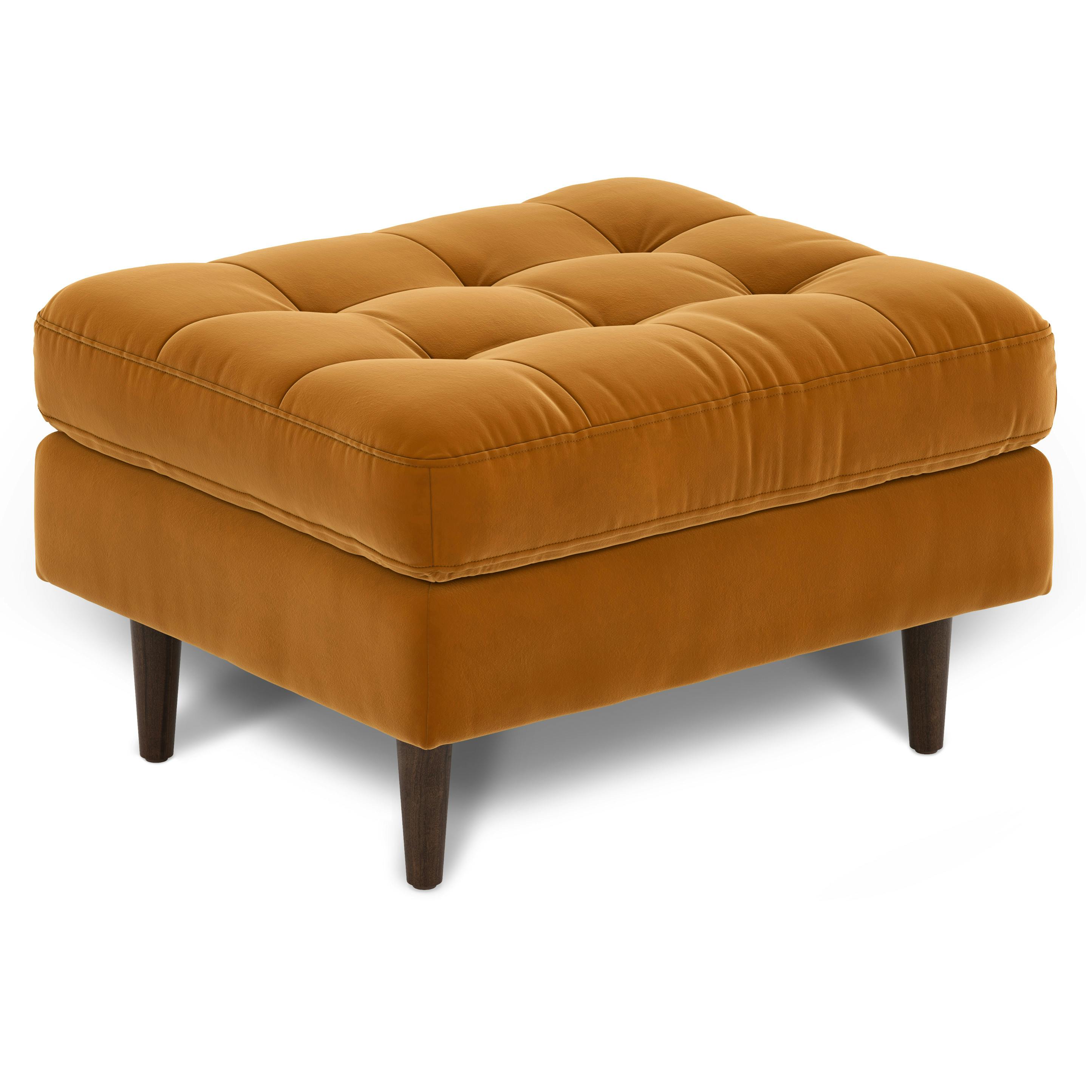 Sven Plush Pacific GingerTufted Velvet Corner Sectional Sofa | Article