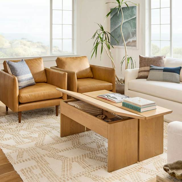 Karl White Oak Lift-Top Coffee Table | Article